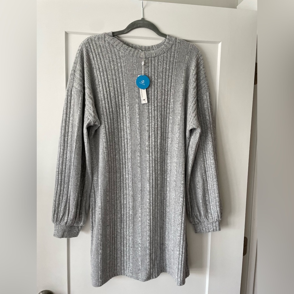 Cupshe grey sweater dress size Large